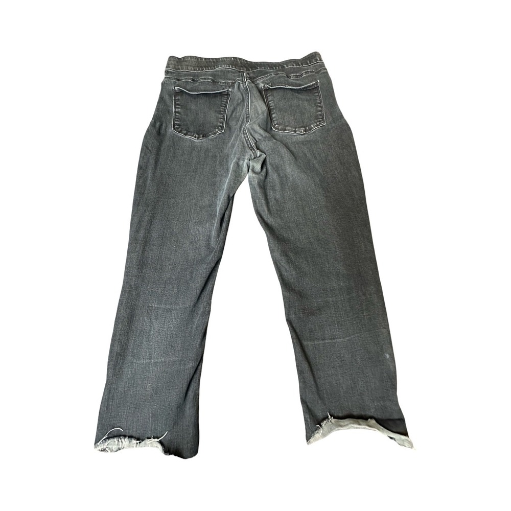 Croft & Barrow Jeggings Women 12P‎ Grey Pull On Raw Hem Stretch Denim Pants